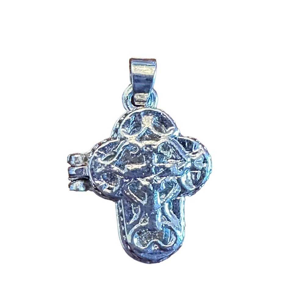 Silver Cross Locket Pendant
